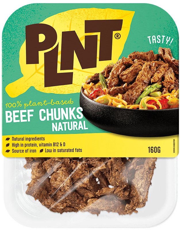 PLNT - Plant-based Beef Chunks Natural DE