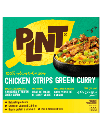 PLNT - Frozen Chicken Strips Green Curry (DE)